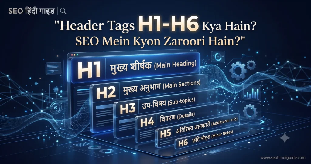 Header Tags H1-H6 Kya Hain? SEO Mein Kyon Zaroori Hain? Header Tags H1-H6 Kya Hain