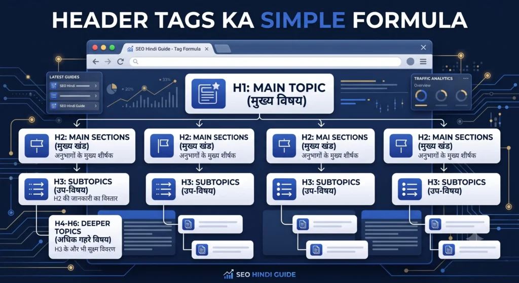 Header Tags Ko Sahi Tarike Se Use Karne Ka Simple Formula