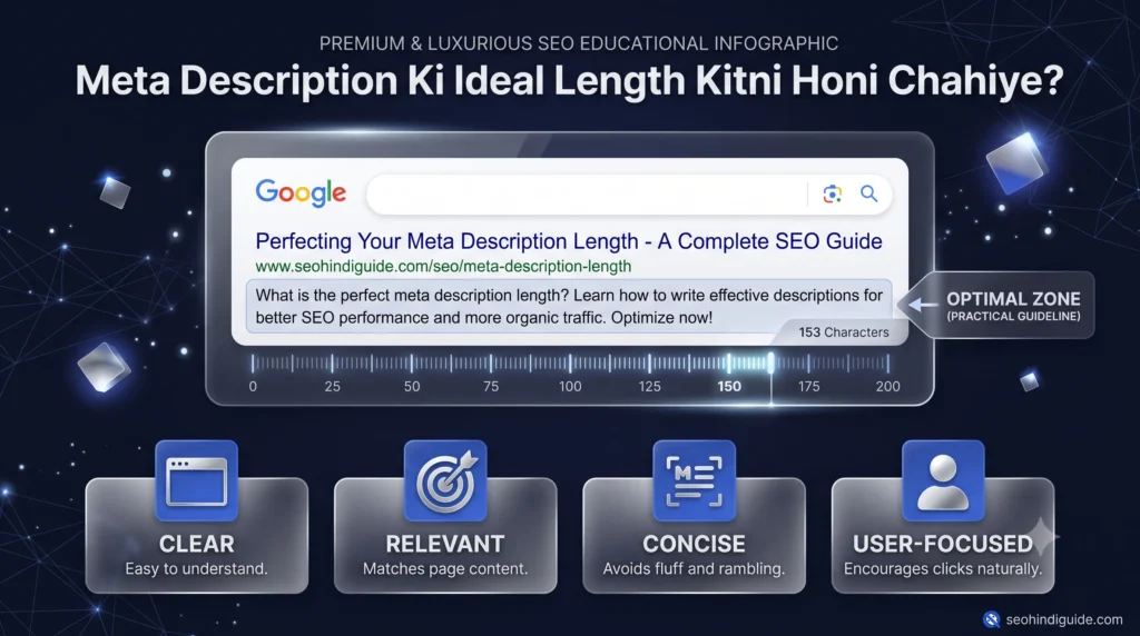 Meta Description Ki Ideal Length Kitni Honi Chahiye