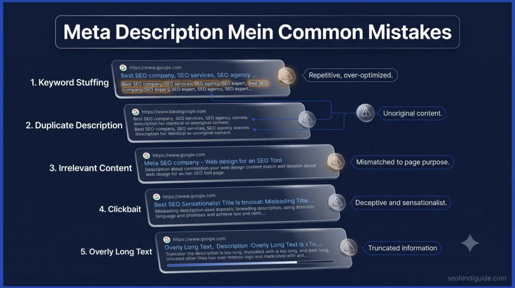 Meta Description Mein Common Mistakes
