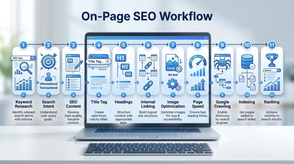 On Page SEO Kaise Kaam Karta Hai: Work Flow