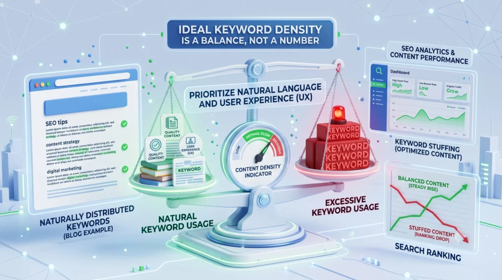 SEO Ke Liye Ideal Keyword Density Kya Hai
